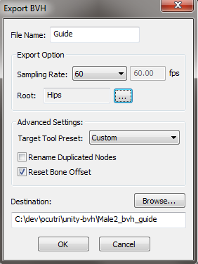 Set [x] Reset Bone Offset and export the animations`