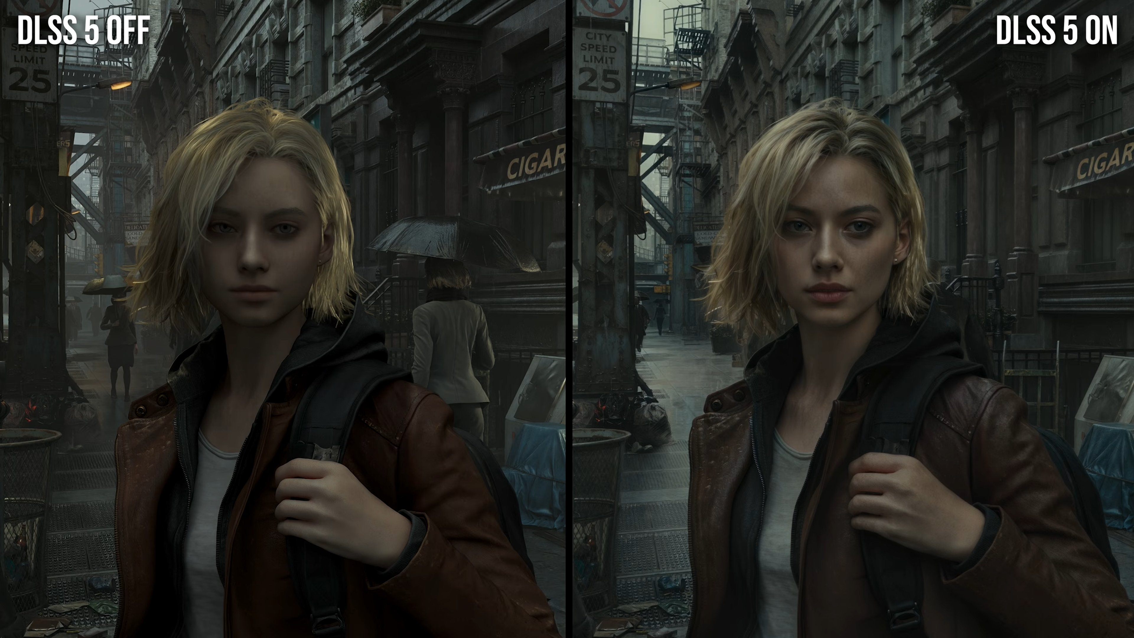 DLSS 5 OFF vs ON — Grace Ashcroft, Resident Evil Requiem